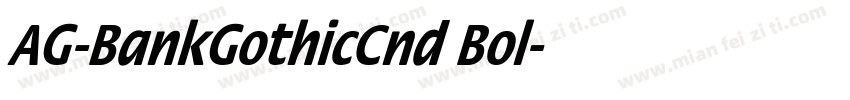 AG-BankGothicCnd Bol字体转换